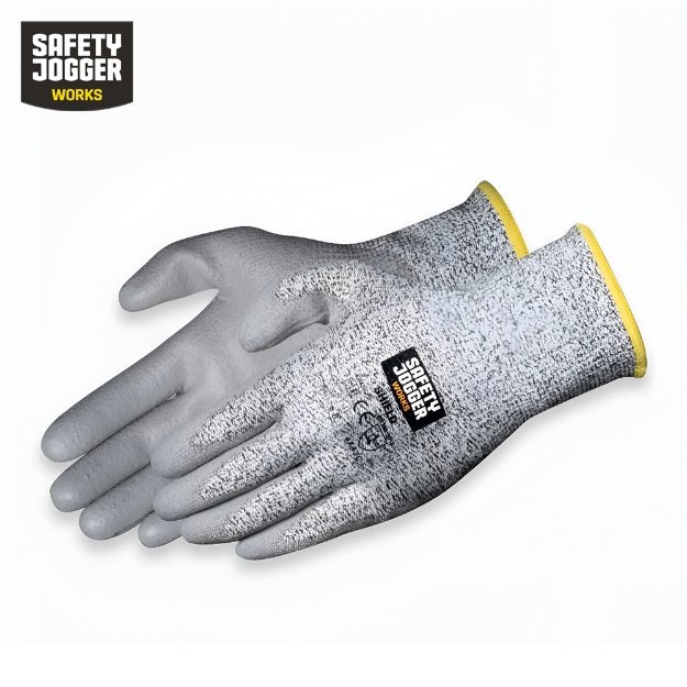 PIP G-Tek PolyKor 16-150 Cut-Resistant Gloves – PU Coated Palm & Fingers, Gray Polyester – Large, 9.4 - Image 2