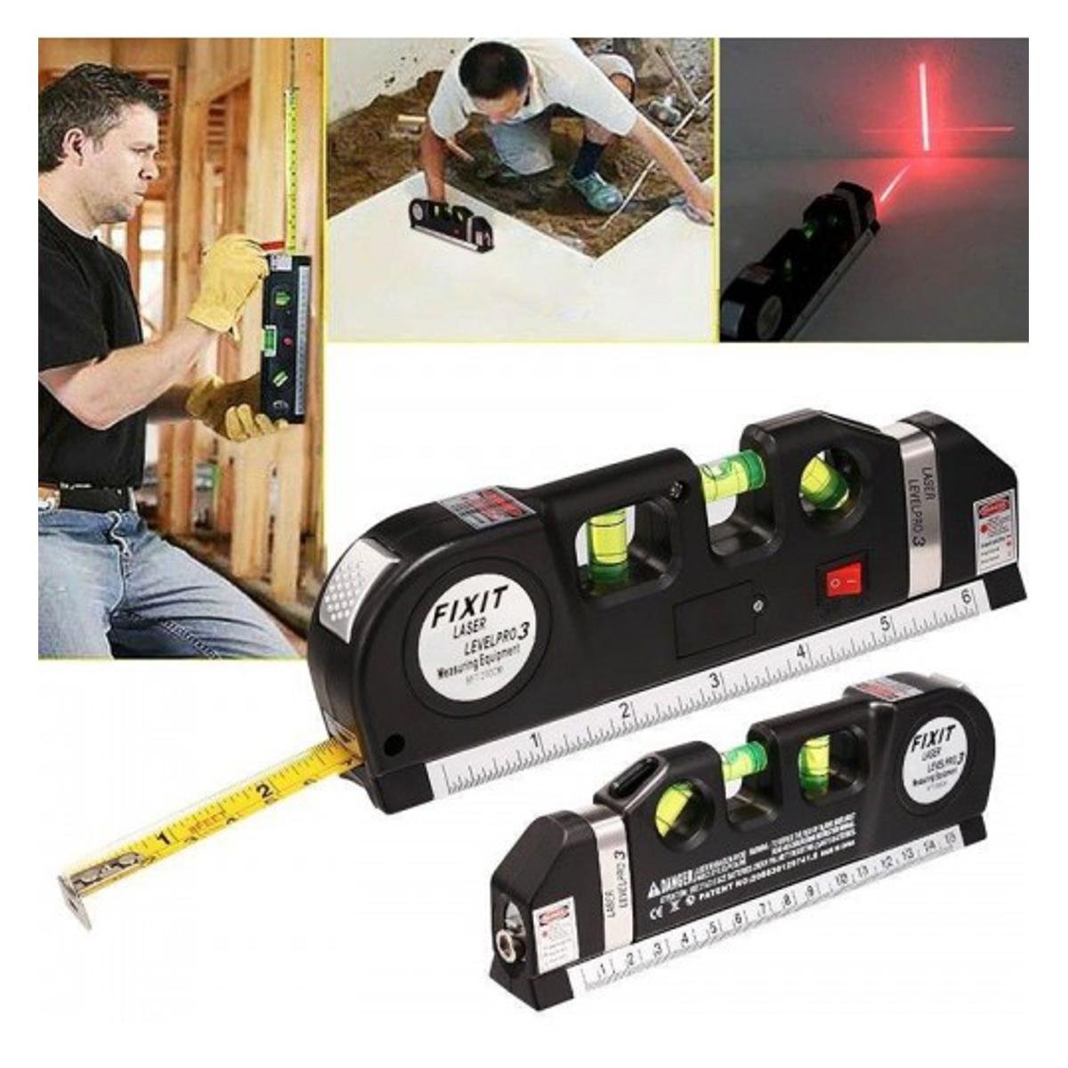 3-in-1 Laser Level with Measuring Tape & Spirit Level | Multipurpose Alignment Tool - Image 4