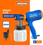 WADFOW 500W HVLP Electric Paint Spray Gun for Walls, Furniture & DIY Projects - Image 2