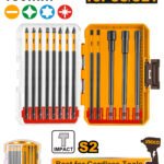 INGCO 13 Piece Impact Screwdriver Bit Set, 150mm S2 Magnetic Bits (AKDL01306)