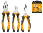 INGCO 3 Piece Pliers Set, Combination, Long Nose & Diagonal Cutting Pliers (HKPS08318) - Image 5