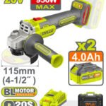 DYLLU 20V Brushless Cordless Angle Grinder 100mm, 3 Speed (DTLAP5312)