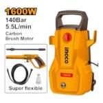 INGCO 1600W High Pressure Washer, 140 Bar Car & Home Cleaning Machine (HPWR16008)