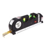 4 in 1 Laser Level Tool with Measuring Tape, Bubble Levels & Laser Line