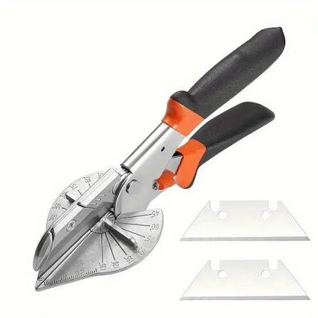 images 45°-135° Multi Angle Mitre Shears, PVC Pipe, Wire Duct & Plastic Cutter - Image 1