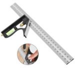 Combination Square Ruler 300mm (12 Inch), Adjustable Right Angle with Bubble Level & 45° Marking - Image 2