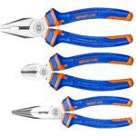 WADFOW 3 Piece Pliers Set, Combination, Long Nose & Diagonal Cutting Pliers (WPS0603) - Image 4